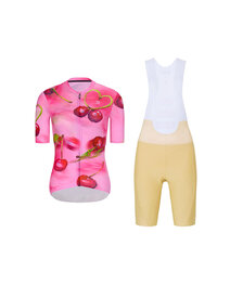 RIVANELLE Kurzarm Radtrikot und Shorts - CHERIE - Beige/Rosa
